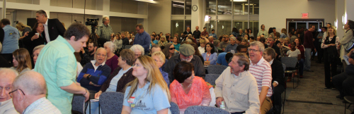 Crowd attending at the STLCC-Wildwood symposium &quot;The Atoms Next Door&quot; held February 20. 