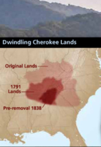 shrinking Cherokee lands